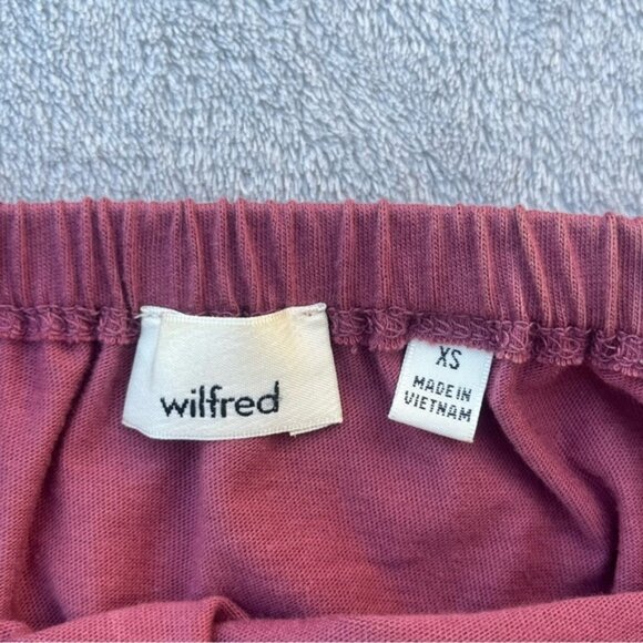 Aritzia Wilfred Adelisa Off Shoulder Mauve Crop Top X-Small - Picture 5 of 10